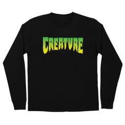 Creature L/S T-Shirt Logo - Black - Skatewarehouse.co.uk