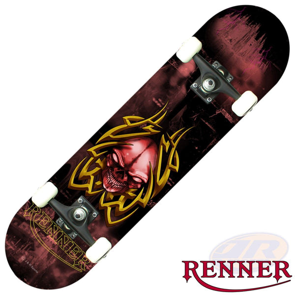 Renner B inc ABEC 7 & Black Trucks - B23 Tribal Skull Complete Skateboard