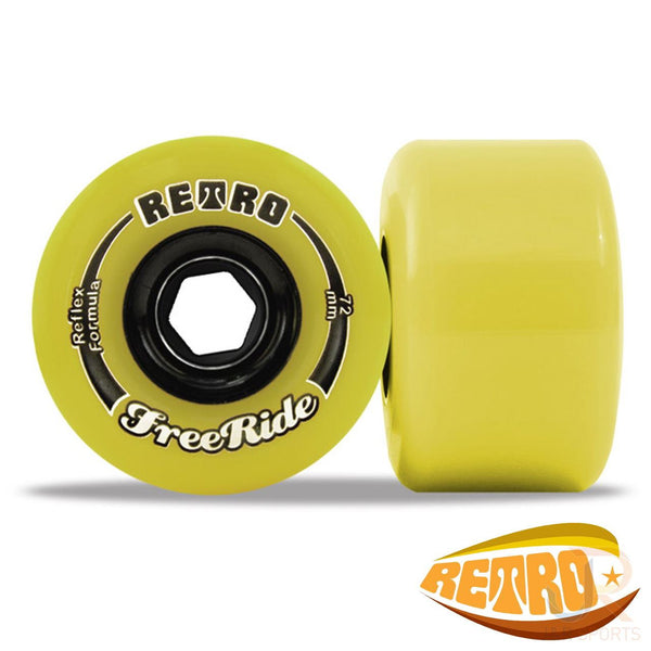 Retro - Reflex Freerides - Lemon - 72/83A - Set 4 - Skatewarehouse.co.uk