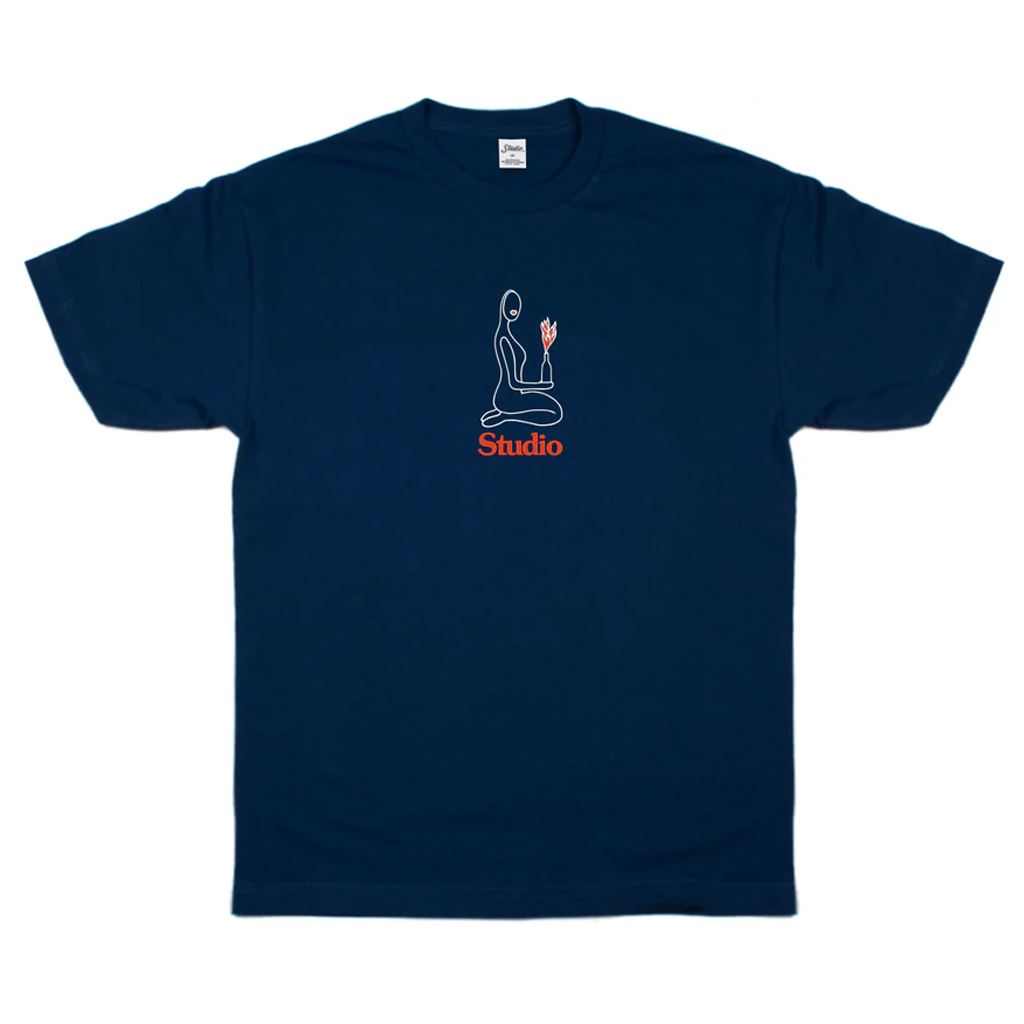 Studio Skateboards Flame Of Love Tee Navy
