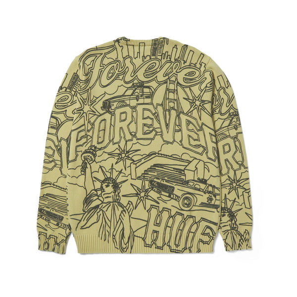 HUF Forever Crewneck Sweater (Pistachio) - L