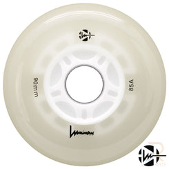 Luminous Led Inline Wheel (Set of 4 Wheels) - White Glow - 90Mm/85A - Skatewarehouse.co.uk