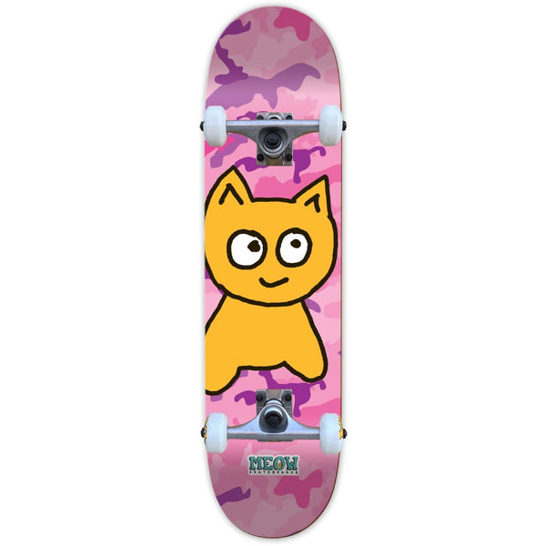 Meow Big Cat Pink Camo Complete Skateboard - 7.25
