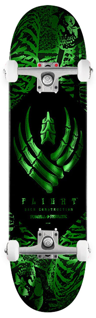 Powell Peralta FLIGHT Skeleton • • Green Foil x Venom Custom Complete Skateboard - 8.5"