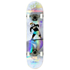 Enuff Skully Hologram White Complete Skateboard - 7.25" - Skatewarehouse.co.uk