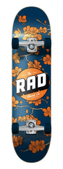 Rad Cherry Blossom Dude Crew Complete Skateboard Navy/Orange 7.5" - Skatewarehouse.co.uk