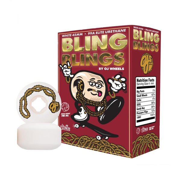 OJ Skateboard Wheels Mini Chubbies Lil Bling Blings 99A - White - Skatewarehouse.co.uk
