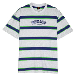 Santa Cruz T-Shirt Collegiate SC Stripe - Heather Stripe - Skatewarehouse.co.uk