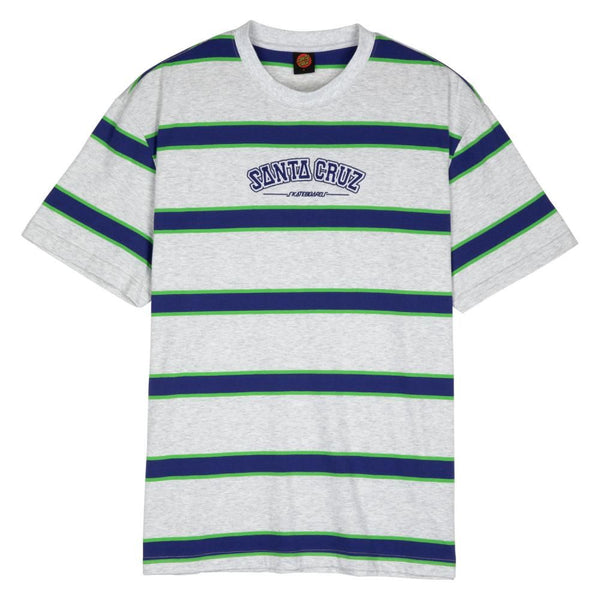 Santa Cruz T-Shirt Collegiate SC Stripe - Heather Stripe - Skatewarehouse.co.uk