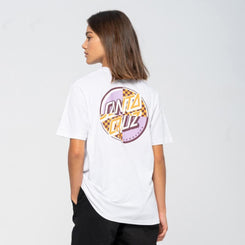 Santa Cruz Womens T-Shirt Intro Dot T-Shirt - White - Skatewarehouse.co.uk