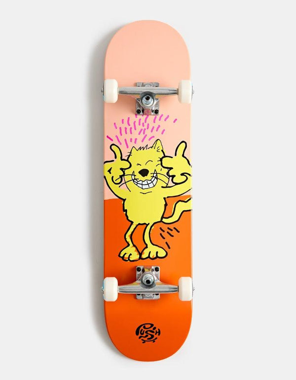 Push Chaos Kat FP Orange Complete Skateboard - 8.0"