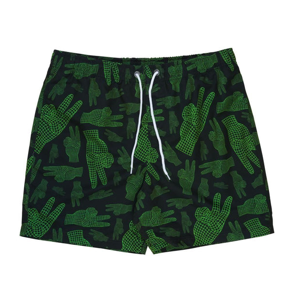 Santa Cruz Shorts All Over Atomic Peace Swimshrt - Black - Skatewarehouse.co.uk