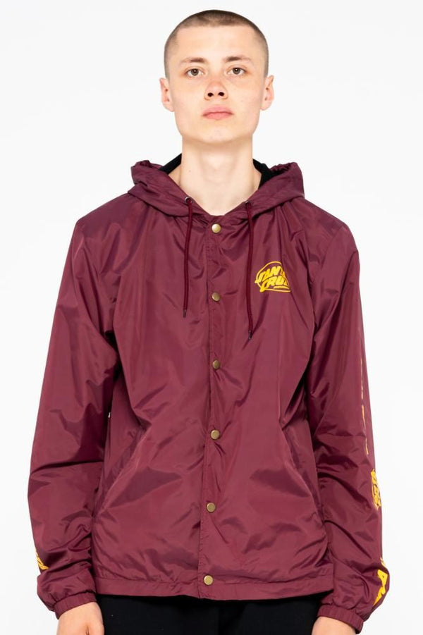 Santa Cruz Jacket Club Oval Dot Jacket - Burgundy - Skatewarehouse.co.uk
