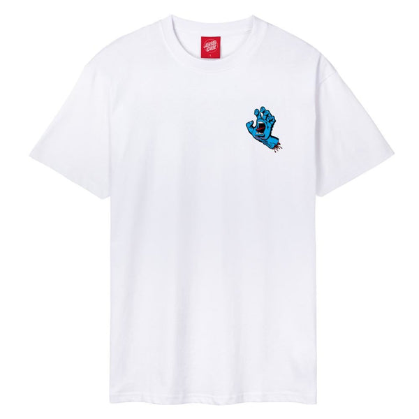 Santa Cruz T-Shirt Screaming Hand Chest T-Shirt White - M - Skatewarehouse.co.uk