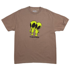 Theories Twins Garment Dyed Tee Faded Brown - M