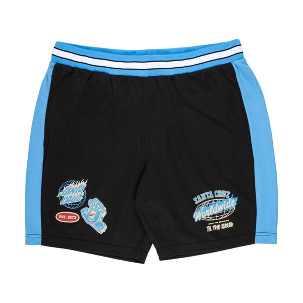 Santa Cruz Mesh Shorts TTE Worldwide Mesh Short - Black - Skatewarehouse.co.uk
