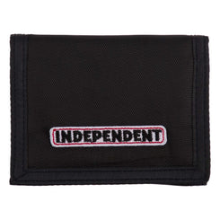 Independent Wallet Velcro Bar Logo Wallet Black - O/S - Skatewarehouse.co.uk