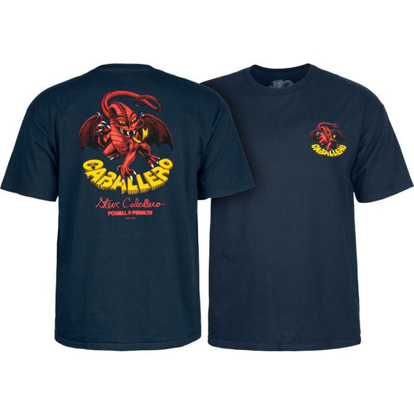 Powell Peralta Steve Caballero Classic Dragon II Tee Navy