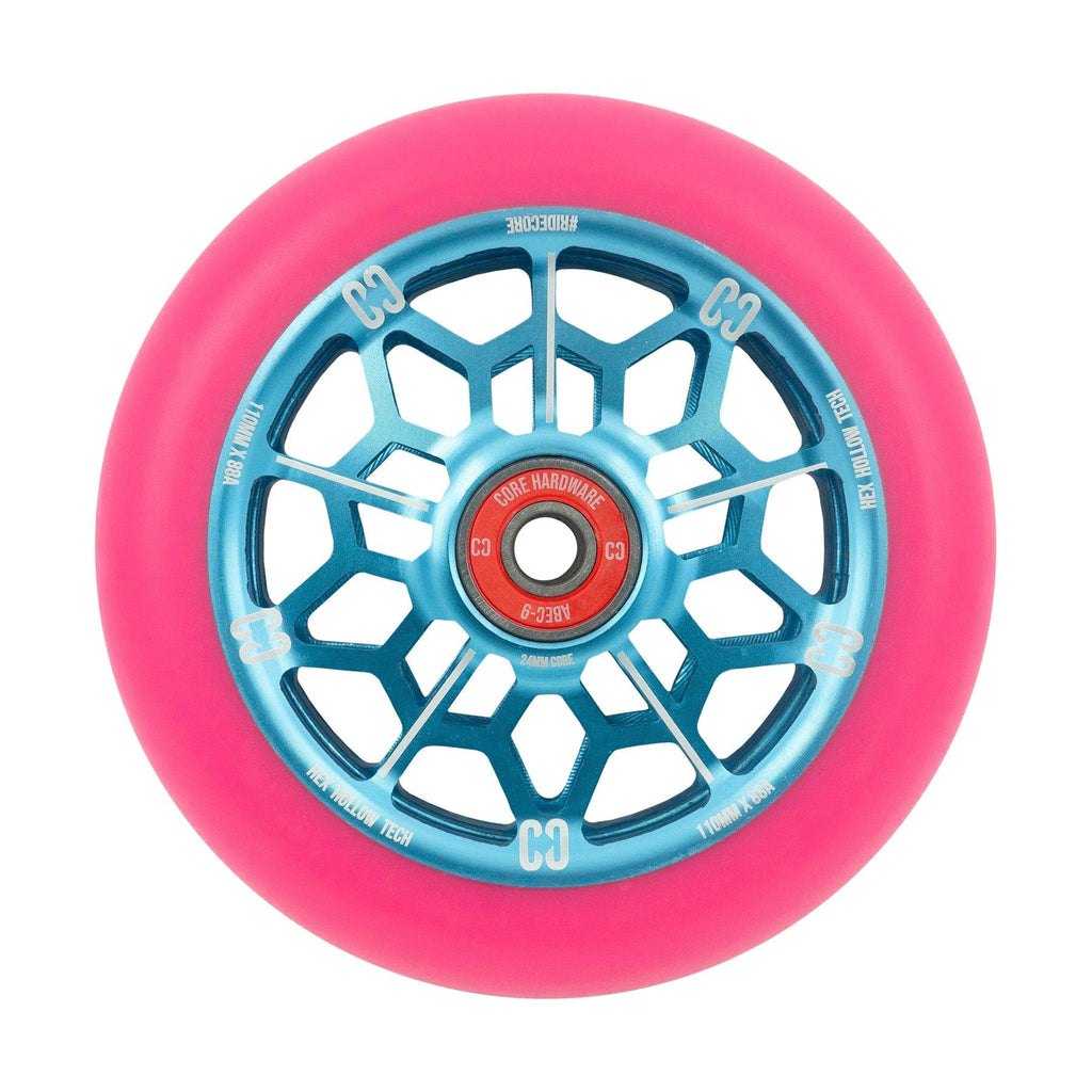 CORE Hex Hollow Stunt Scooter Wheel 110mm – Pink / Blue