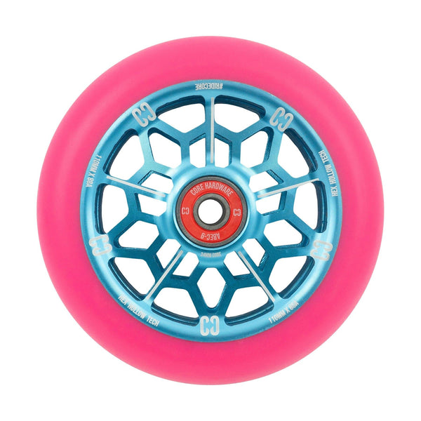 CORE Hex Hollow Stunt Scooter Wheel 110mm – Pink / Blue