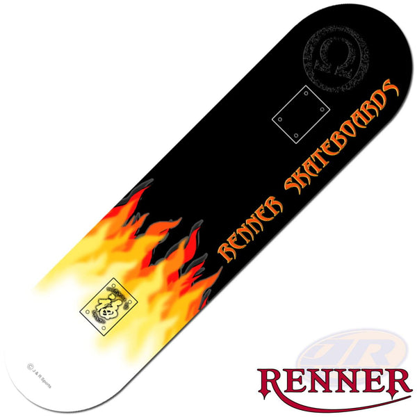 Renner A Inc Abec 5 & Black Trucks - A13 Flame Complete Skateboard - 7.75