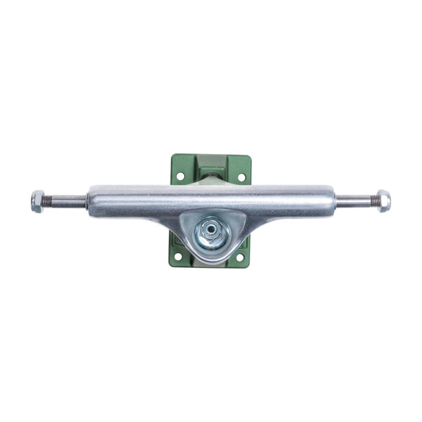 Slappy ST1 Hollow Lights Polished / Gunmetal Green Skateboard Trucks - 8.25 (5.5