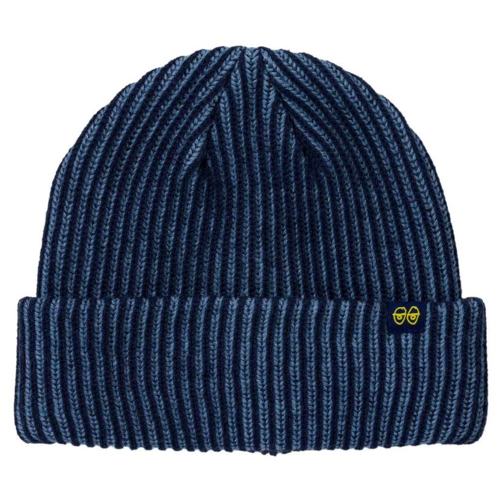 Krooked Eyes Clip Beanie (Navy / Blue / Yellow) - One Size