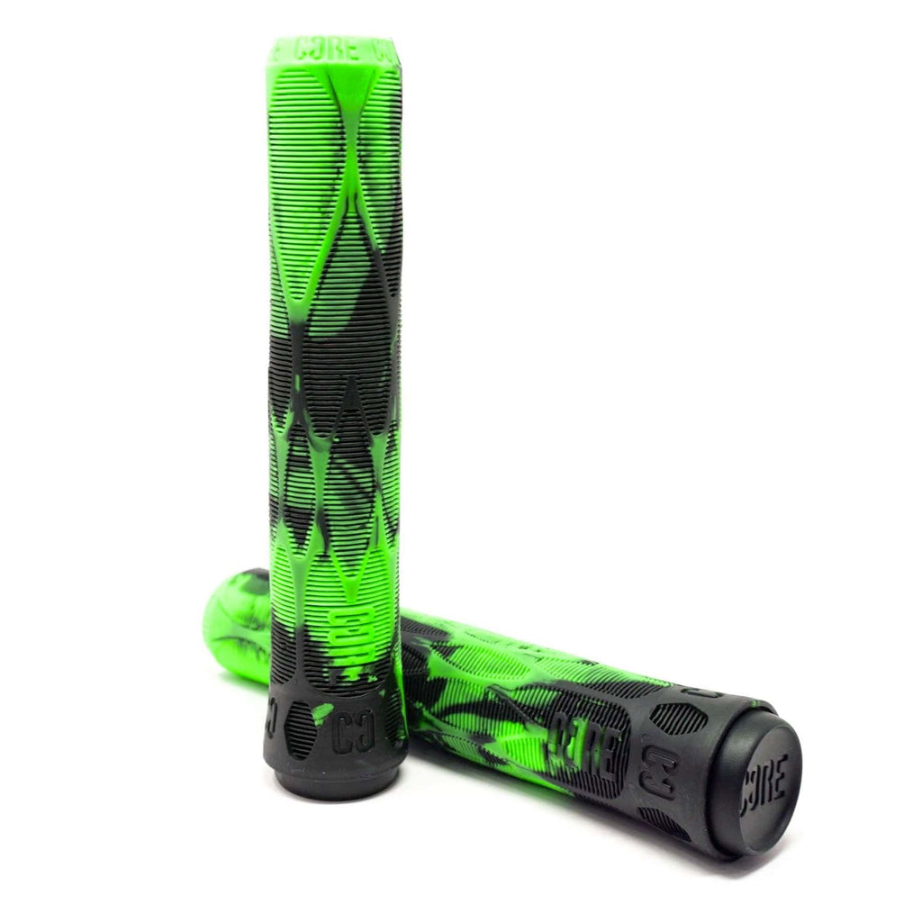 CORE Pro Handlebar Grips, Soft 170mm - Hulk (Green/Black) - Skatewarehouse.co.uk