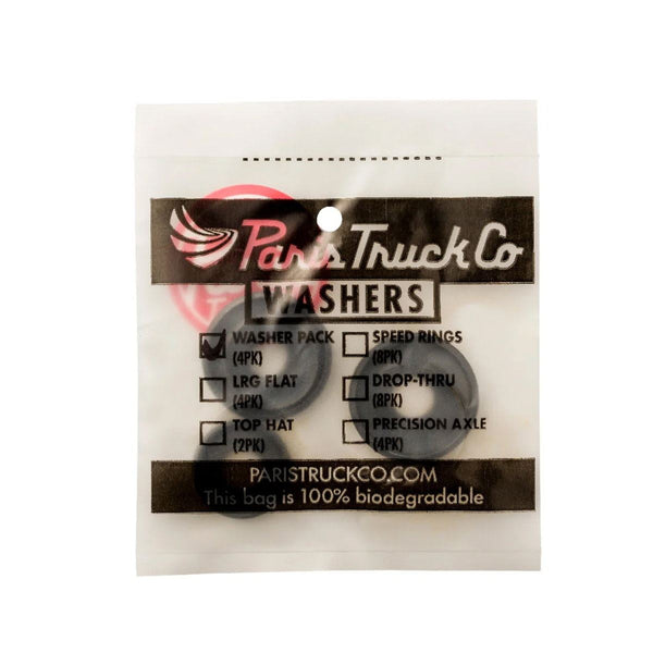 Paris Cup Washers - 2 Large & 2 Small - Black Skateboard Hardware