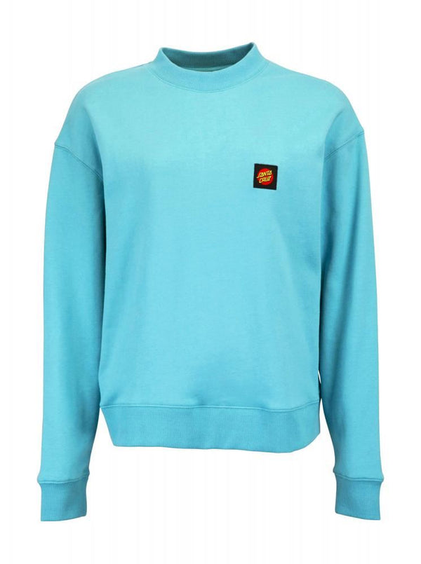 Santa Cruz Crew Classic Label Crew - Turquoise - Skatewarehouse.co.uk