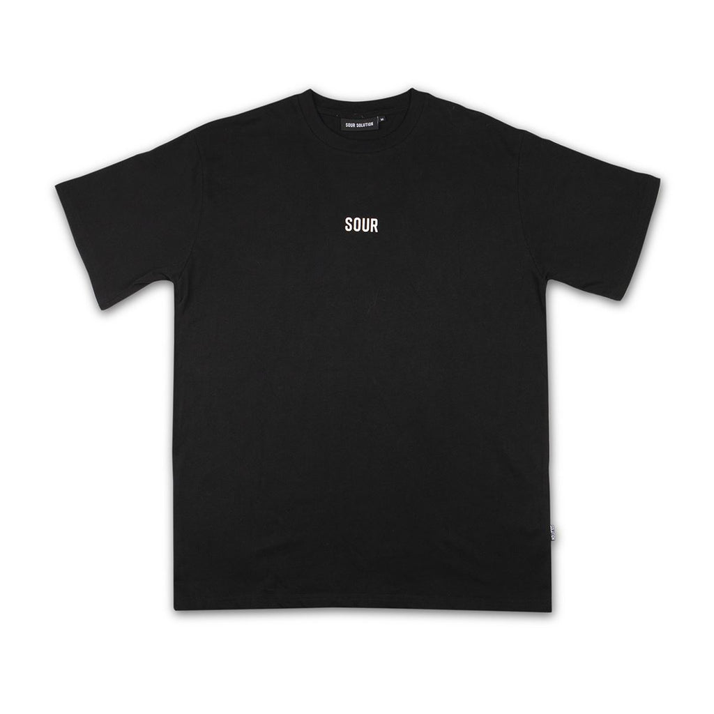 Sour Solution Drawn Tee Black - Skatewarehouse.co.uk