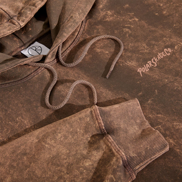 Polar Skate Co Acid Frank Hoodie | Surf Logo (Brown) - S