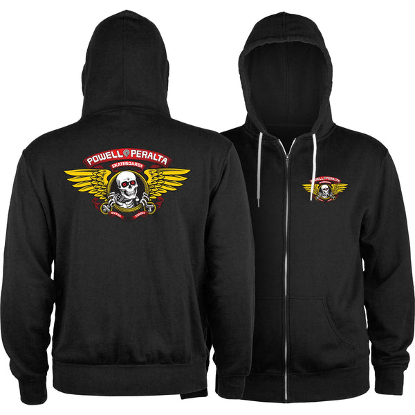 Powell-Peralta Winged Ripper • Lightweight Zipped Hoody • Black