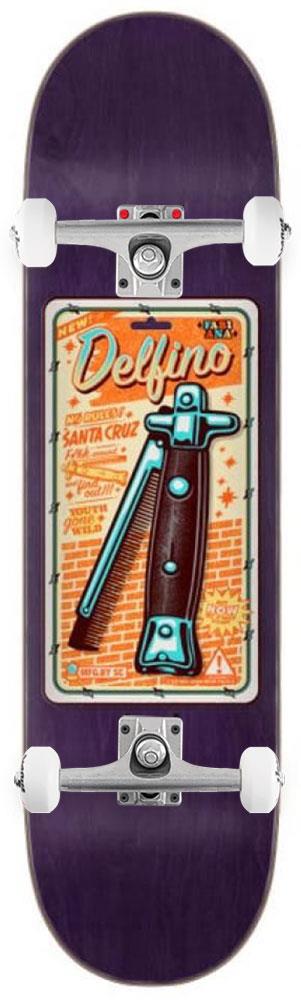 Santa Cruz Delfino Switchblade Combo Pro x Venom Custom Complete Skateboard - 8.25