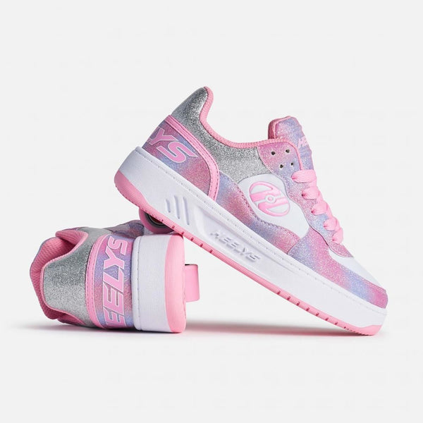 Heelys Rezerve Low - Lt Pink / White / Rainbow - Skatewarehouse.co.uk