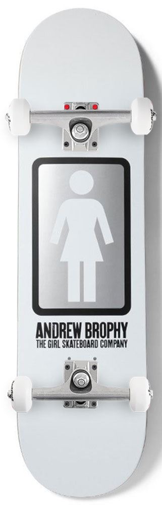 Girl Skateboard OG Black White Andrew Brophy x Venom Custom Complete Skateboard - 8.56