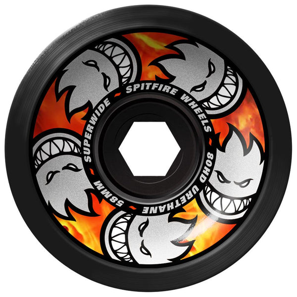 Spitfire 80HD Team Multiball Super Wide  (Black) Skateboard Wheels