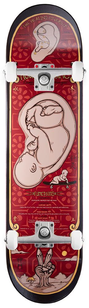 Drawing Boards Acupuncture Skateboard Custom Complete Skateboard - 8.125