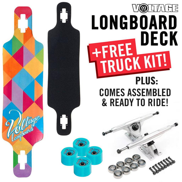 Voltage DT Longboard Decks PLUS FREE Truck Kit - 39.0