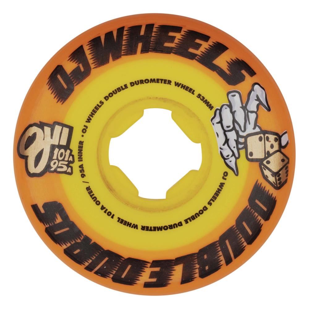 OJ Skateboard Wheels Double Duro Mini Combo 101a/95 - Orange / Yellow - Skatewarehouse.co.uk