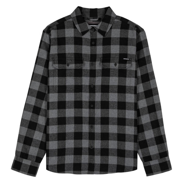 Independent Shirt Belmont - Grey Check - Skatewarehouse.co.uk