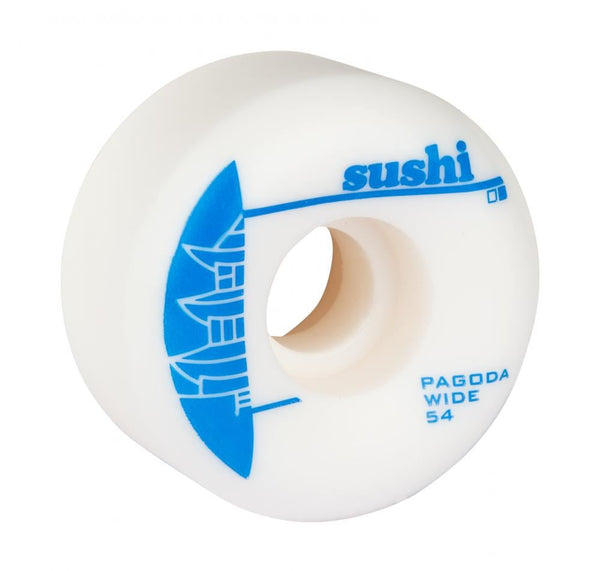 Sushi Skateboard Wheels Pagoda Wide - White - Skatewarehouse.co.uk