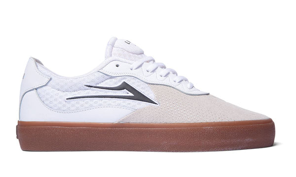 Lakai Essex Leather Skate Shoes - White / Gum - Skatewarehouse.co.uk