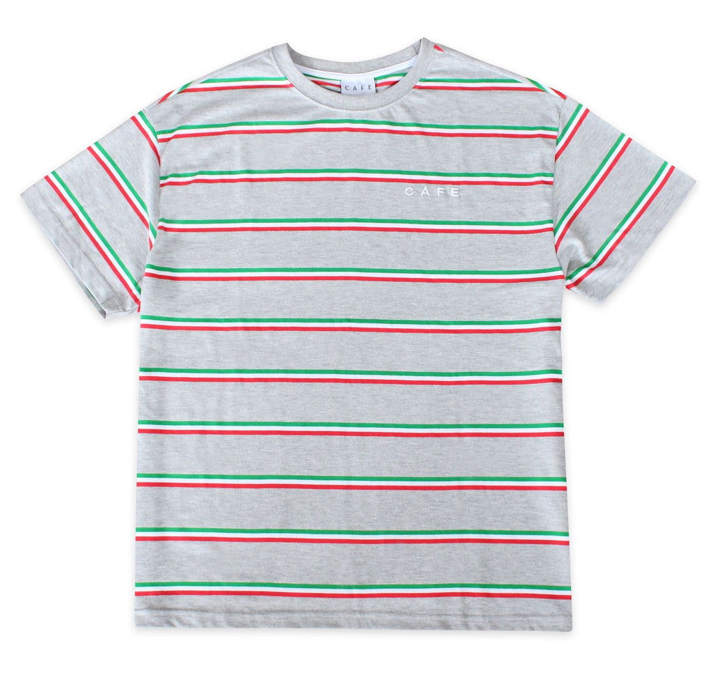 Skateboard Cafe Stripe Tee (Heather / Green) - M