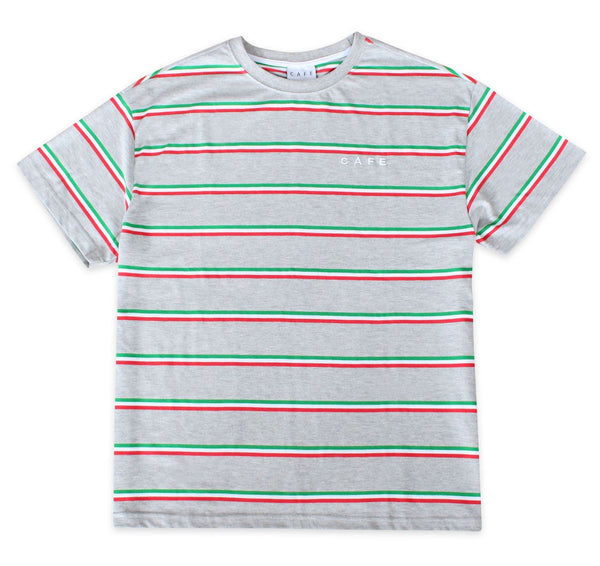 Skateboard Cafe Stripe Tee (Heather / Green) - M