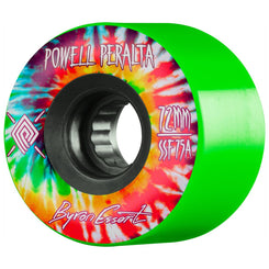 Powell Peralta Byron Essert • • 75A • Green w / Black Hub Skateboard Wheels - 72mm