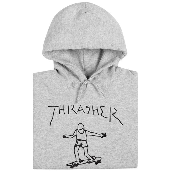 Thrasher Hoody Gonz - Grey / Black - Skatewarehouse.co.uk