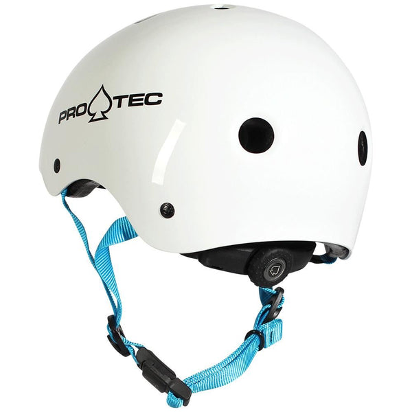 Pro-Tec Helmet JR Classic Fit Cert - Gloss White - Skatewarehouse.co.uk