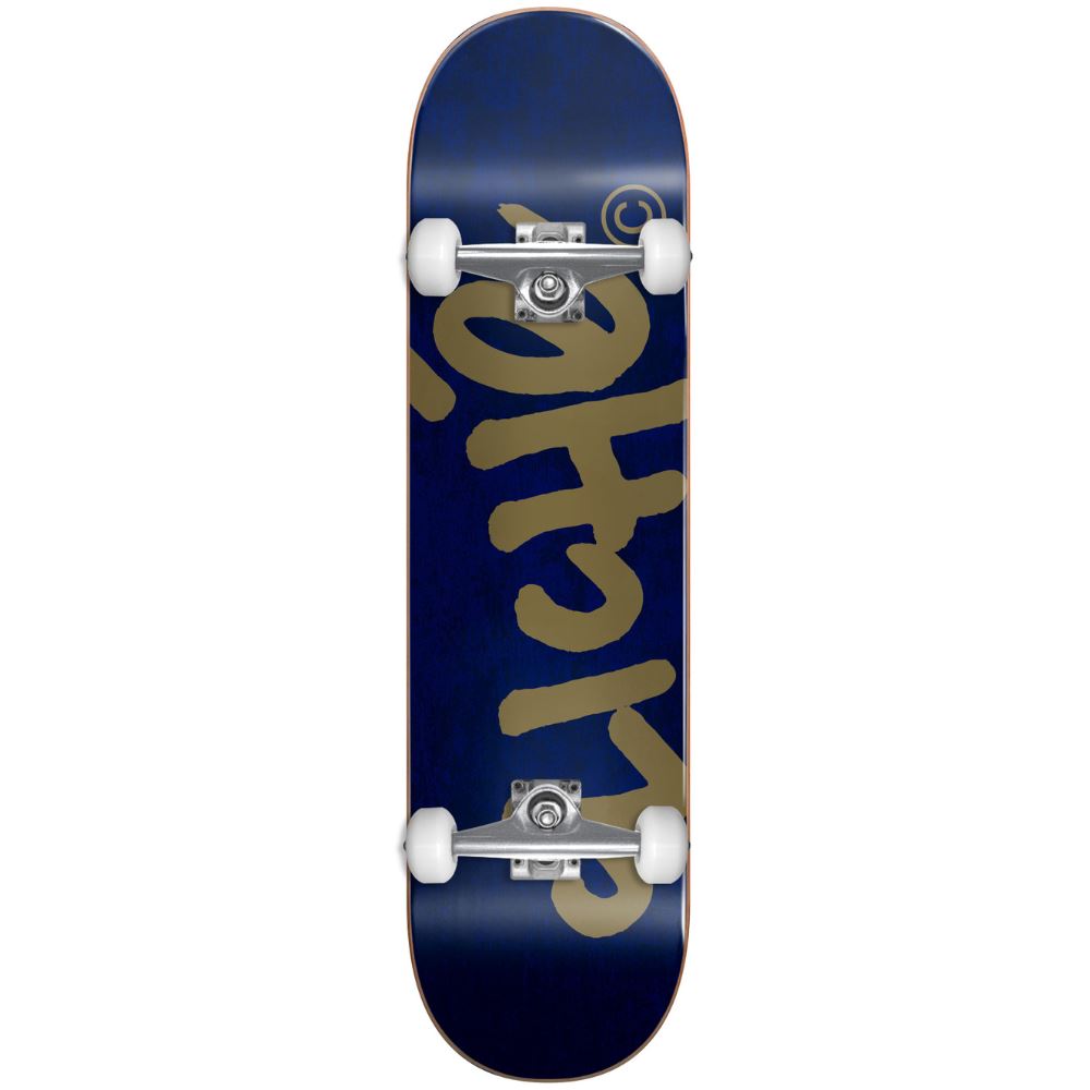 Cliché Handwritten Navy / Gold Complete Skateboard - 7.5"