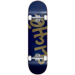 Cliché Handwritten Navy / Gold Complete Skateboard - 7.5"